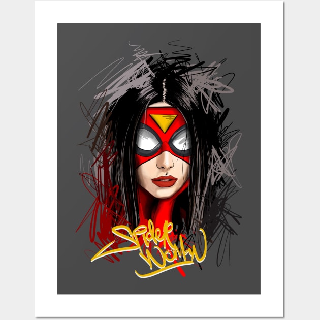 Spider-Woman (Jessica Drew) Wall Art by Visionarts